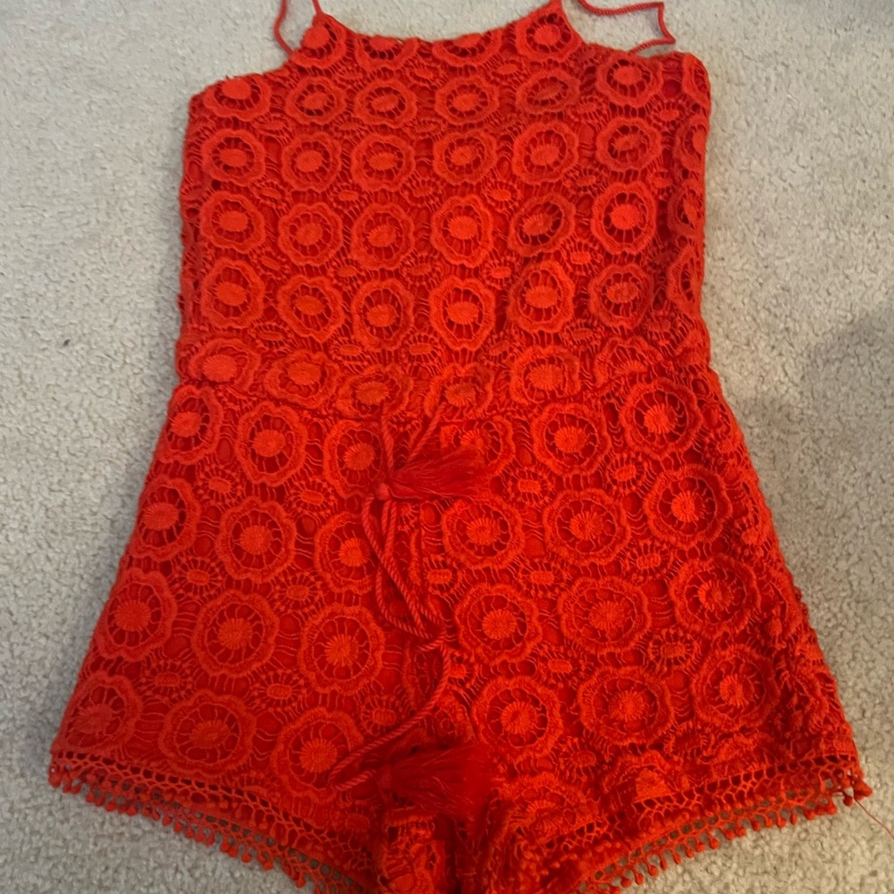 Witchery Vibrant Red Lace Kids Bodysuit